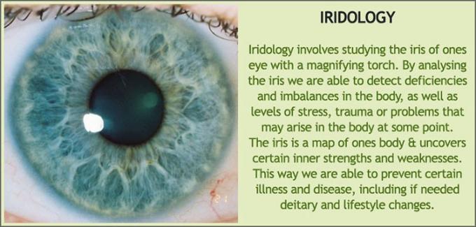 diagnóstico da íris do iridology