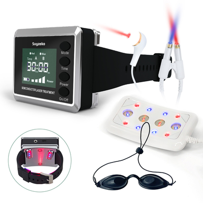 High Blood Pressure Laser Therapy Device Watch: 650nm/450nm Semiconductor Laser Treatment for Hypertension Management