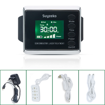 relógio de pulso frio da terapia do laser de 650nm 450nm para o tratamento do diabetes